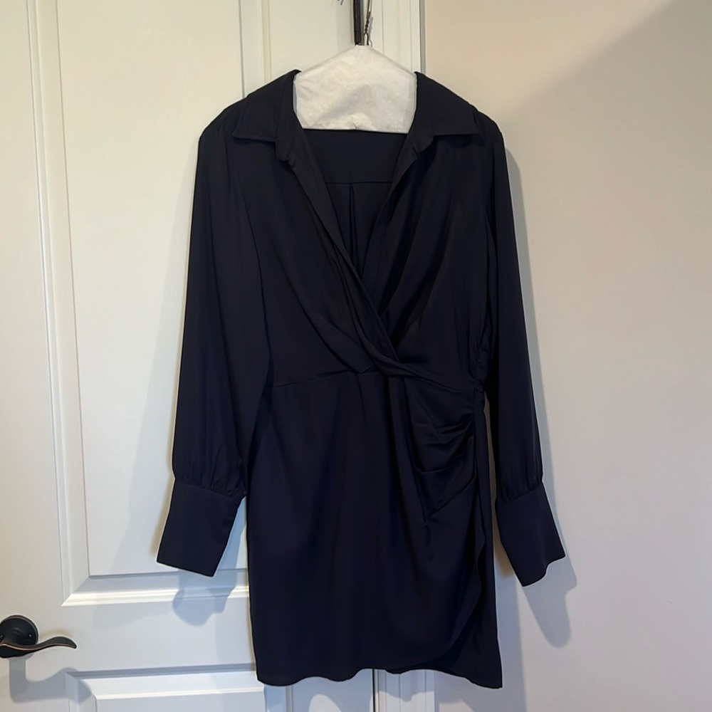 Aqua navy dress